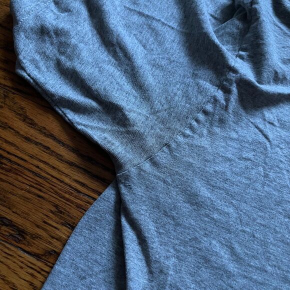 Vintage Thrashed Thin Adidas T-Shirt Mens M Gray Embroidered Logo 90s Y2K Grunge - Picture 4 of 9